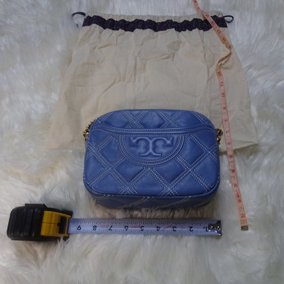 Tory Burch Fleming Soft Contrast-Stitch Camera Bag - Picture 1 of 5